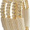 Golden Alloy Beads Bangles Party Wear -ZariGrace Shop golden alloy beads bangles hjbdmf008 l