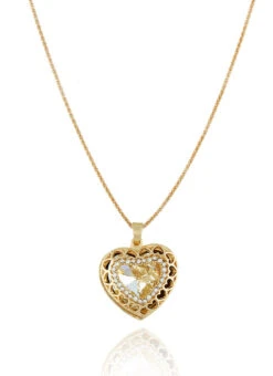 Golden Color Heart Shaped Pendant After Six Wear