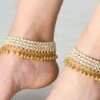 Golden Designer Anklets Festive Wear -ZariGrace Shop golden designer anklets ftjdmf004 l