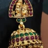 Golden Jhumka Earrings Festive Wear -ZariGrace Shop golden jhumka earrings ermjs11764rg72 l