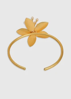 Golden Matt Brass Bracelets After Six Wear -ZariGrace Shop golden matt brass bracelets hjbcrdmf020 b