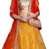 Golden Mustard Art Silk Embroidered A Line Lehenga Party Wear -ZariGrace Shop golden mustard art silk embroidered a line lehenga ghssit321206 l