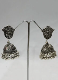 Golden Plated Alloy Jhumki Earrings Party Wear -ZariGrace Shop golden plated alloy jhumki earrings erddrj11311h u