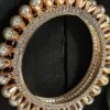 Golden Plated Off White Alloy Stone Pearl Bangles Party Wear