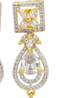 Golden Plated Stones Alloy Danglers Party Wear