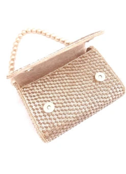 Golden Silk Beads Designer Clutch
