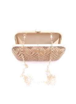 Golden Silk Sequins Clutch