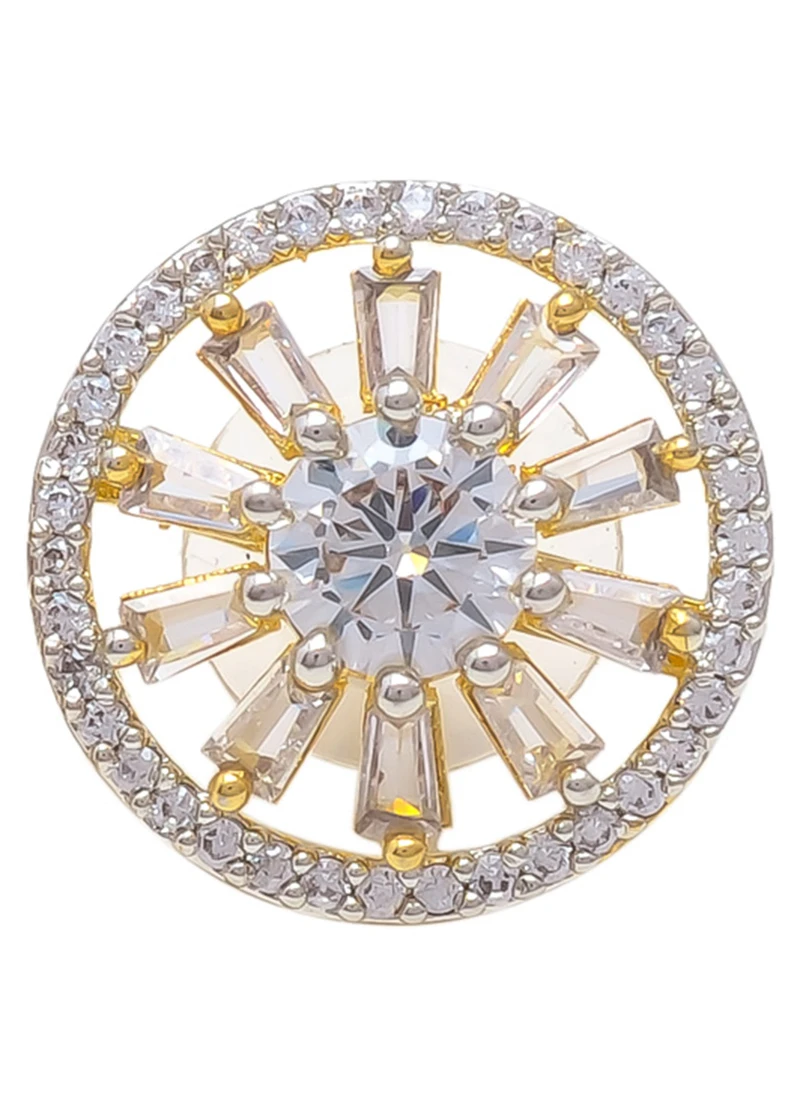 Golden Stones Alloy Studs Party Wear 3 Golden Stones Alloy Studs Party Wear