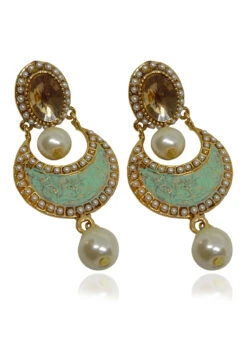 Green Alloy Danglers Festive Wear -ZariGrace Shop green alloy danglers ermvd10805 b
