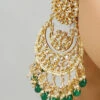 Green Alloy Kundan Necklace Wedding Wear -ZariGrace Shop green alloy kundan necklace jynsdfemkd007 l