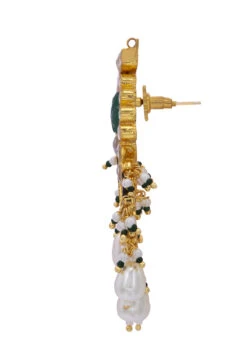 Green Alloy Moti Necklace Party Wear