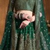 Green Art Silk A Line Lehenga Wedding Wear 2 Green Art Silk A Line Lehenga Wedding Wear -ZariGrace Shop green art silk a line lehenga ghmkns7410 l