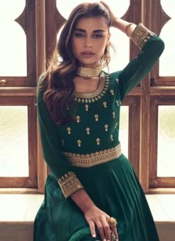 Green Art Silk Cord Work Dresses And Gown Party Wear 9 Green Art Silk Cord Work Dresses And Gown Party Wear -ZariGrace Shop green art silk cord work anarkali suit bgwrska46239644 b