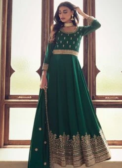 Green Art Silk Cord Work Dresses And Gown Party Wear 8 Green Art Silk Cord Work Dresses And Gown Party Wear -ZariGrace Shop green art silk cord work anarkali suit bgwrska46239644 u