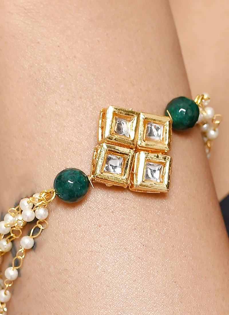 Green Designer Bracelet Party Wear 3 Green Designer Bracelet Party Wear