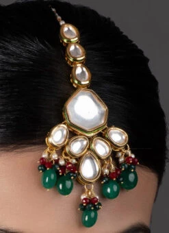 Green Designer Mangtikka Party Wear