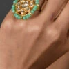 Green Designer Ring Party Wear -ZariGrace Shop green designer ring hnjdunvfemirg007 l