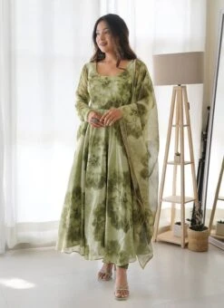 Green Digital Print Organza Anarkali Suit After Six Wear 8 Green Digital Print Organza Anarkali Suit After Six Wear -ZariGrace Shop green digital print organza anarkali suit slska4721sing239 u