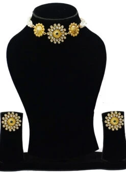 Green Floral Kundan Necklace Set Party Wear 7 Green Floral Kundan Necklace Set Party Wear -ZariGrace Shop green floral kundan necklace set jyddrj10112th b