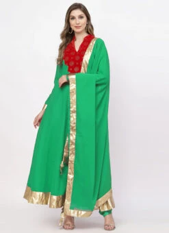 Green Georgette Patch Work Anarkali Suit Work Wear -ZariGrace Shop green georgette patch work anarkali suit sldmf7478sg u