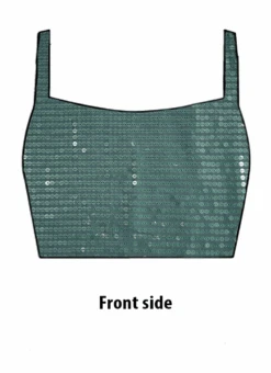 Green Georgette Sequins Blouse Party Wear -ZariGrace Shop green georgette sequins blouse BLBS02207349 u