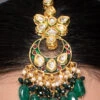 Green Kundan Mangtikka Party Wear