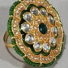 Green Kundan Ring Party Wear -ZariGrace Shop green kundan ring hrjddrj113280 l