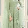 Green Net Embroidered Stones Anarkali Suit Party Wear -ZariGrace Shop green net embroidered stones anarkali suit slsacw8954 l