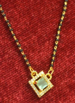 Green Stone Work Mangalsutra Party Wear