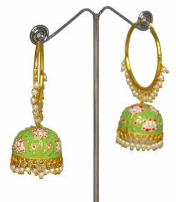 Green Wire Jhumka Party Wear -ZariGrace Shop green wire jhumka erddrj9584h b