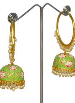 Green Wire Jhumka Party Wear -ZariGrace Shop green wire jhumka erddrj9584h u