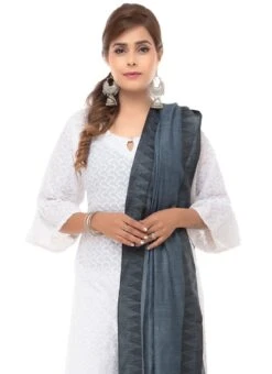 Grey Blended Cotton Dupatta After Six Wear 9 Grey Blended Cotton Dupatta After Six Wear -ZariGrace Shop grey blended cotton dupatta dpsdmfd194 b