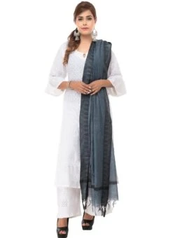 Grey Blended Cotton Dupatta After Six Wear 8 Grey Blended Cotton Dupatta After Six Wear -ZariGrace Shop grey blended cotton dupatta dpsdmfd194 u