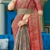 Grey Cotton Zari Work Saree Festive Wear -ZariGrace Shop grey cotton zari work saree sassgrjs1005 l