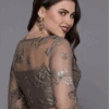 Grey Embroidered Blouse Wedding Wear -ZariGrace Shop grey embroidered blouse BLBS02305269 l