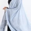 Grey Linen Cotton Dupatta Work Wear -ZariGrace Shop grey linen cotton dupatta dpdmimfd167 l