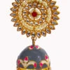 Grey Meenakari Jhumka Party Wear -ZariGrace Shop grey meenakari jhumka erddrj9074h l