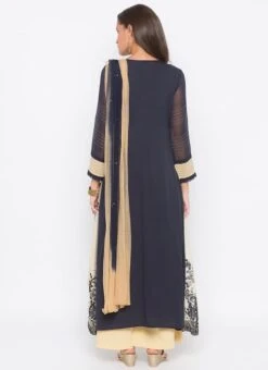 Grey Net Anarkali Suit Party Wear -ZariGrace Shop grey net anarkali suit slmnkc2040a b