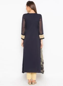 Grey Net Kurta Straight Pant Set Party Wear -ZariGrace Shop grey net kurta straight pant set krsmnkc2040b b