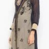 Grey Net Kurta Straight Pant Set Party Wear -ZariGrace Shop grey net kurta straight pant set krsmnkc2040b l