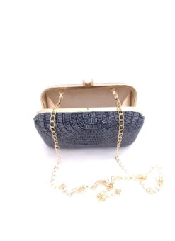 Grey Silk Designer Clutch