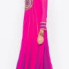 Hot Pink Georgette Embroidered Kurta Palazzo Set After Six Wear -ZariGrace Shop hot pink georgette embroidered kurta palazzo set krsmnc2093ks l