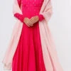 Hot Pink Pure Chinon Silk Hand Embroidery Anarkali Suit Party Wear 1 Hot Pink Pure Chinon Silk Hand Embroidery Anarkali Suit Party Wear -ZariGrace Shop hot pink pure chinon silk hand embroidery anarkali suit sldvcsvak202 l