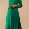 Jade Green Pure Georgette Embroidered Kurta Straight Pant Set Party Wear