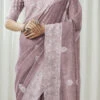 Lavender Color Weaving Work Linen Saree Festive Wear 1 Lavender Color Weaving Work Linen Saree Festive Wear -ZariGrace Shop lavender color weaving work linen saree samam1755 l