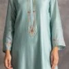 Light Blue Chanderi Silk Embroidered Straight Pant Suit Party Wear 2 Light Blue Chanderi Silk Embroidered Straight Pant Suit Party Wear -ZariGrace Shop light blue chanderi silk embroidered straight pant suit krdvc22 l