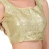Light Gold Net Sequins Blouse Festive Wear -ZariGrace Shop light gold net sequins blouse bldiw8 l