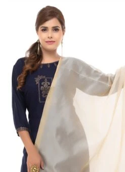 Light Golden Chanderi Cotton Dupatta Festive Wear -ZariGrace Shop light golden chanderi cotton dupatta dpdmfmfd025 b