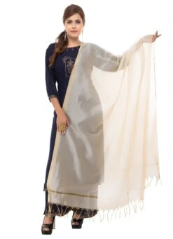Light Golden Chanderi Cotton Dupatta Festive Wear -ZariGrace Shop light golden chanderi cotton dupatta dpdmfmfd025 u