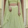 Light Green Georgette Sequins Embroidery Umbrella Lehenga Wedding Wear -ZariGrace Shop light green georgette sequins embroidery umbrella lehenga ghsli13287708 l